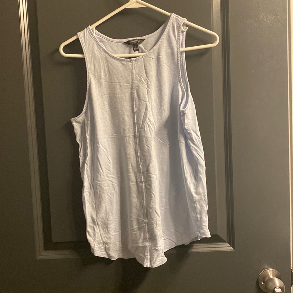 Banana Republic keyhole blue tank